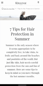 KERASTASE SUMMER HAIRCARE TIPS 101 https://www.kerastase.com/care-for-your-hair/7-tips-for-hair-protection-in-summer